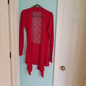 Long red sweater. Size Medium.